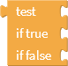 Возвращает значение параметра if true, если на входе test находится значение true, или значение параметра if false в противном случае
